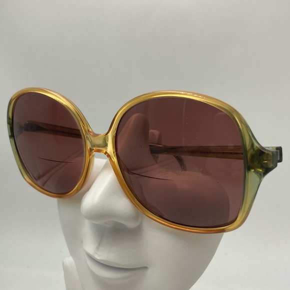 Vintage Viennaline Orange Oval Sunglasses Frames - Picture 3 of 6